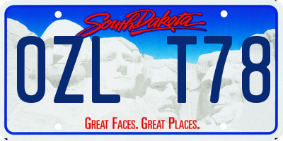 SD license plate 0ZLT78