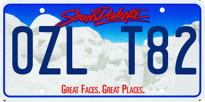 SD license plate 0ZLT82