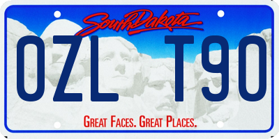 SD license plate 0ZLT90