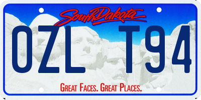 SD license plate 0ZLT94