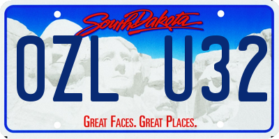 SD license plate 0ZLU32