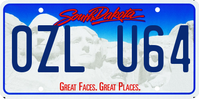 SD license plate 0ZLU64