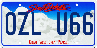 SD license plate 0ZLU66