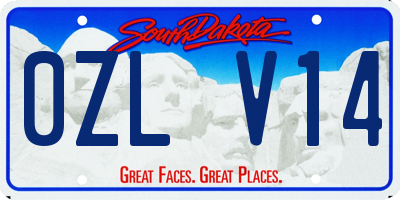 SD license plate 0ZLV14