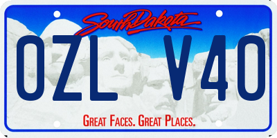 SD license plate 0ZLV40