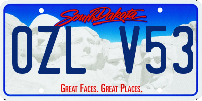 SD license plate 0ZLV53