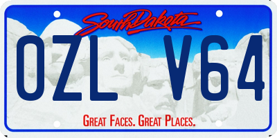 SD license plate 0ZLV64