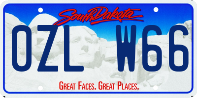 SD license plate 0ZLW66