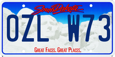 SD license plate 0ZLW73