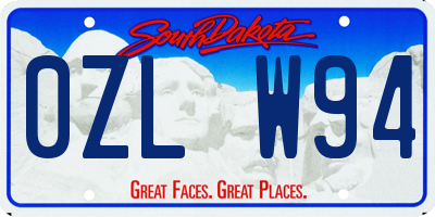 SD license plate 0ZLW94