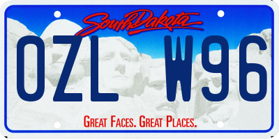 SD license plate 0ZLW96