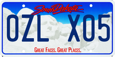 SD license plate 0ZLX05