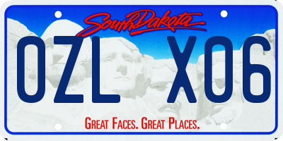 SD license plate 0ZLX06