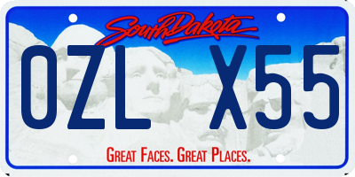 SD license plate 0ZLX55