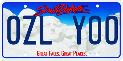 SD license plate 0ZLY00