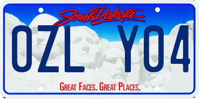 SD license plate 0ZLY04