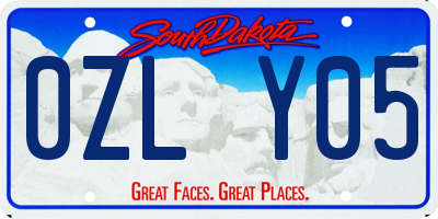 SD license plate 0ZLY05
