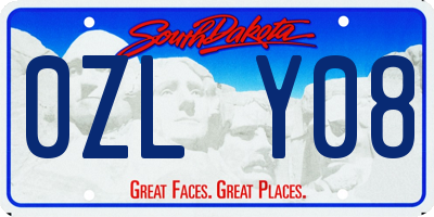 SD license plate 0ZLY08