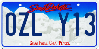 SD license plate 0ZLY13