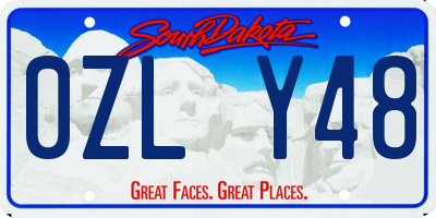 SD license plate 0ZLY48