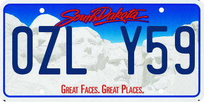 SD license plate 0ZLY59