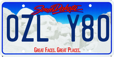 SD license plate 0ZLY80