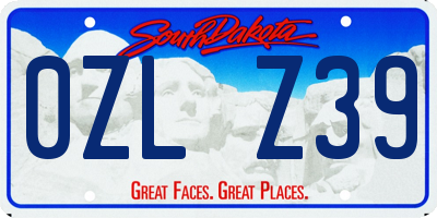 SD license plate 0ZLZ39