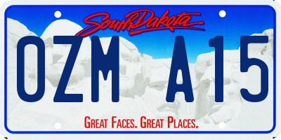 SD license plate 0ZMA15