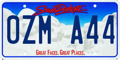 SD license plate 0ZMA44