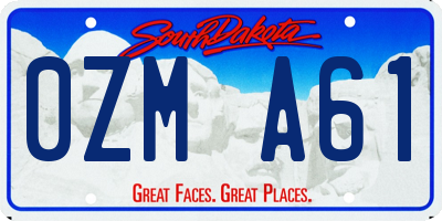 SD license plate 0ZMA61
