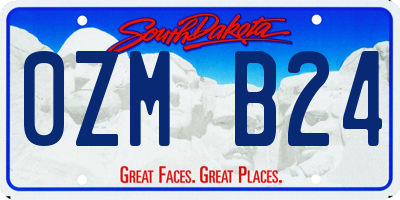 SD license plate 0ZMB24