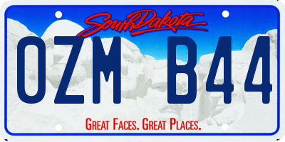 SD license plate 0ZMB44