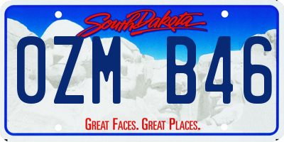 SD license plate 0ZMB46