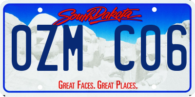 SD license plate 0ZMC06