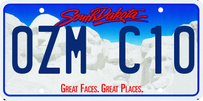 SD license plate 0ZMC10