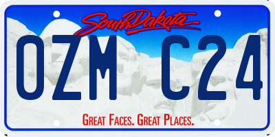 SD license plate 0ZMC24