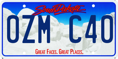 SD license plate 0ZMC40