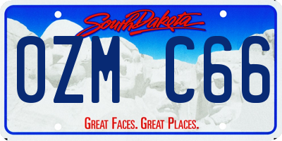 SD license plate 0ZMC66