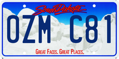 SD license plate 0ZMC81