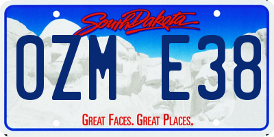 SD license plate 0ZME38
