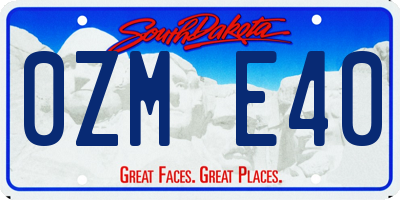 SD license plate 0ZME40