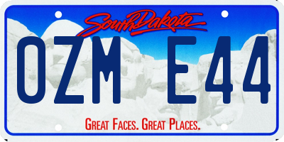SD license plate 0ZME44