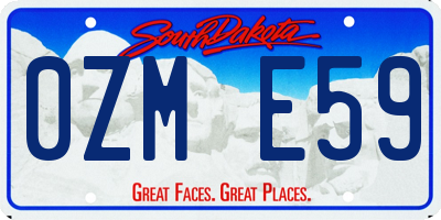 SD license plate 0ZME59
