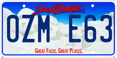 SD license plate 0ZME63