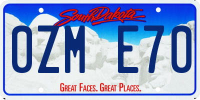 SD license plate 0ZME70