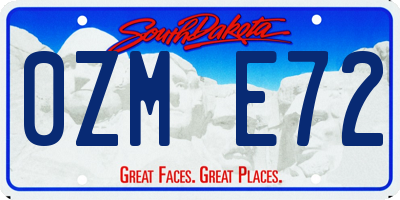 SD license plate 0ZME72