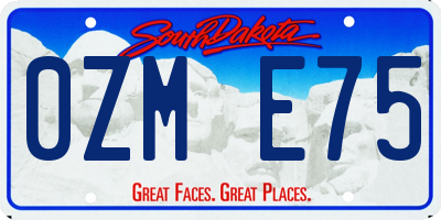 SD license plate 0ZME75