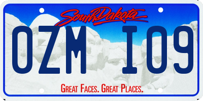 SD license plate 0ZMI09