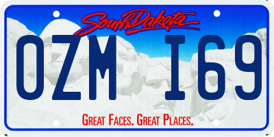 SD license plate 0ZMI69