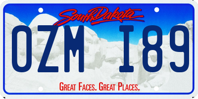 SD license plate 0ZMI89